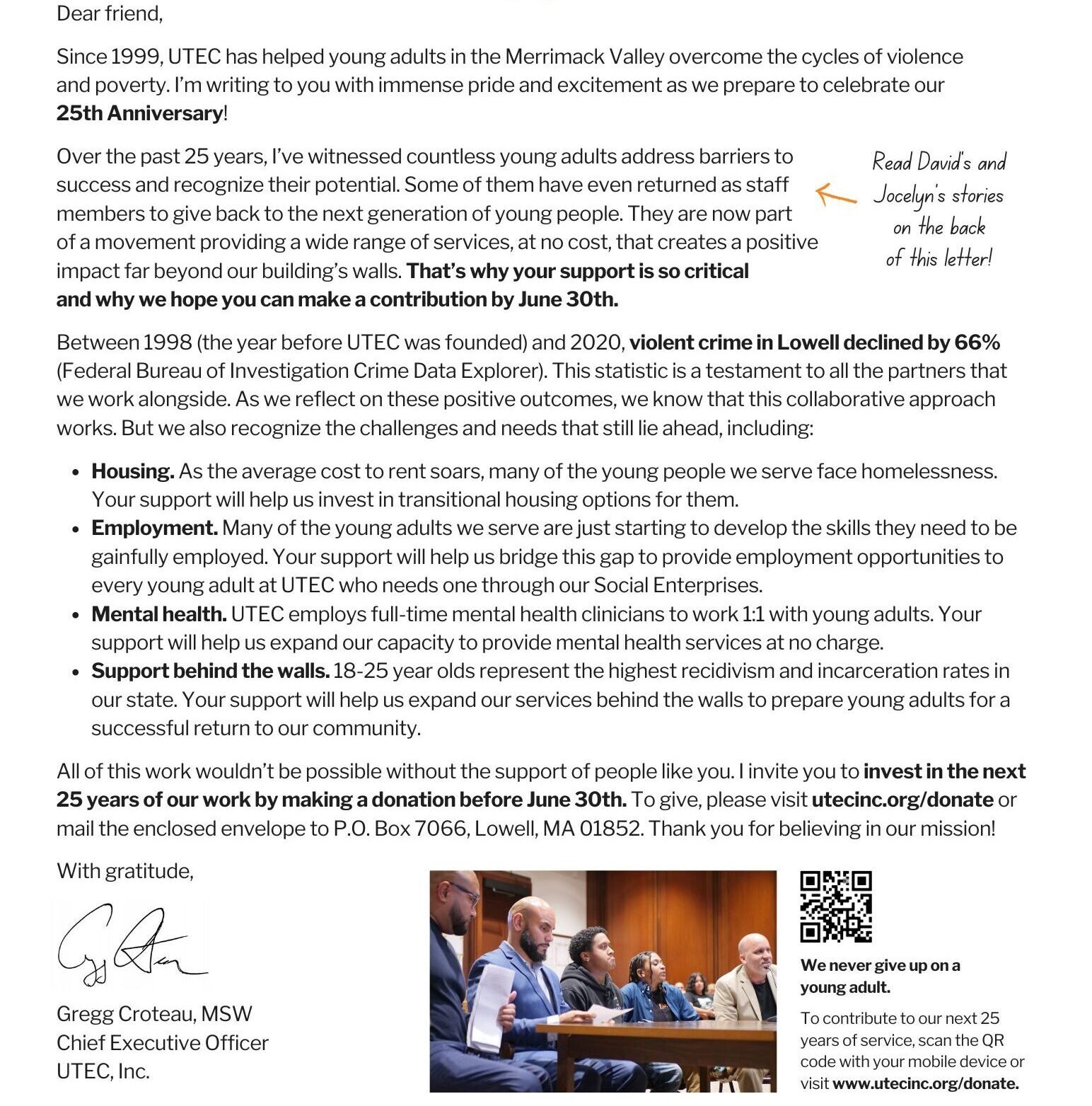 Spring Appeal: From Young Adult to UTEC Staff - UTEC